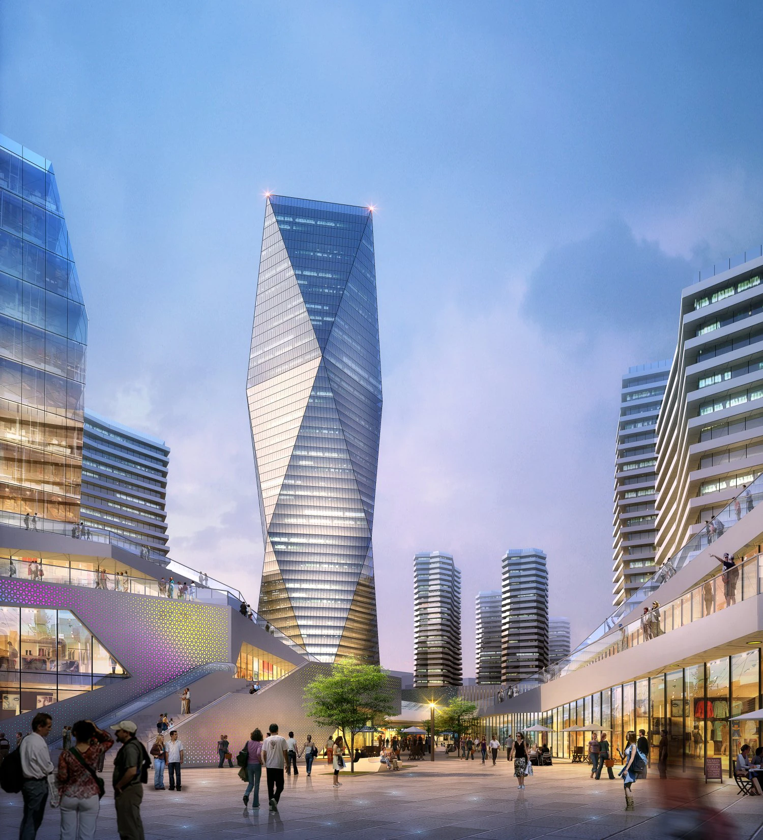 skyscraper business center 139 3D Model .c4d .max .obj .3ds .fbx .stl .blend