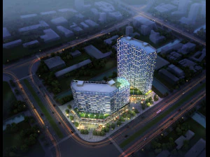 pusat bisnis gedung pencakar langit 143 Model 3D