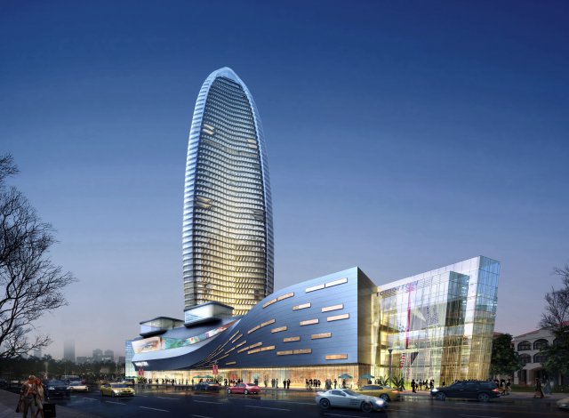 skyscraper business center 143 3D Модель .c4d .max .obj .3ds .fbx .stl .blend 