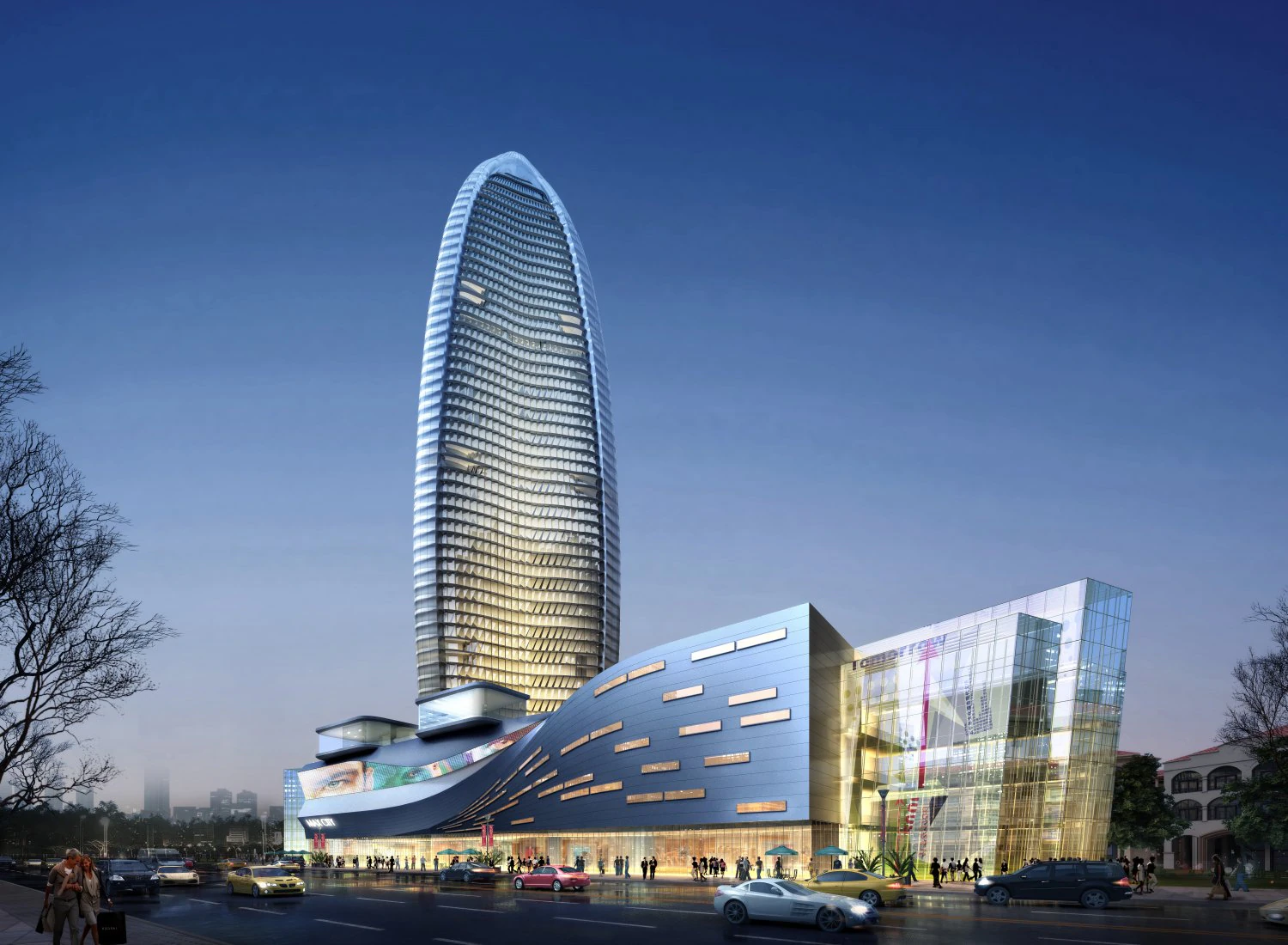 skyscraper business center 143 3D Model .c4d .max .obj .3ds .fbx .stl .blend