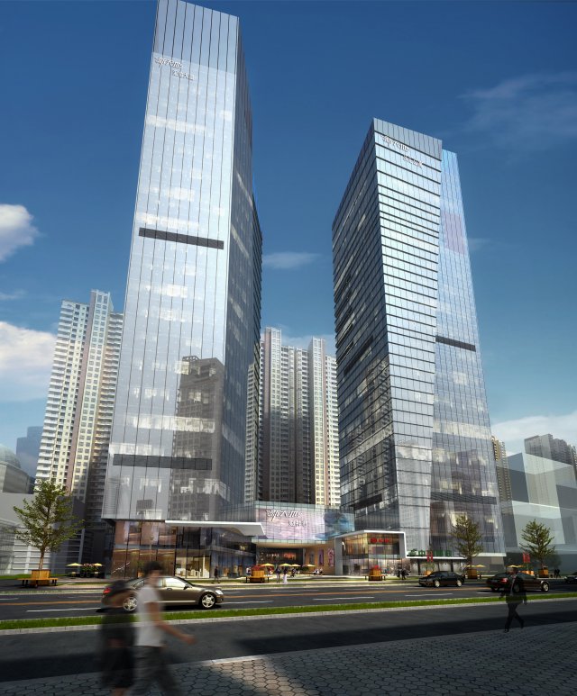 skyscraper business center 145 3D 模型 .c4d .max .obj .3ds .fbx .stl .blend 