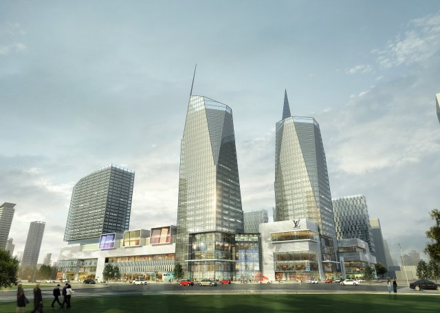 skyscraper business center 151 3D 모델 .c4d .max .obj .3ds .fbx .stl .blend 