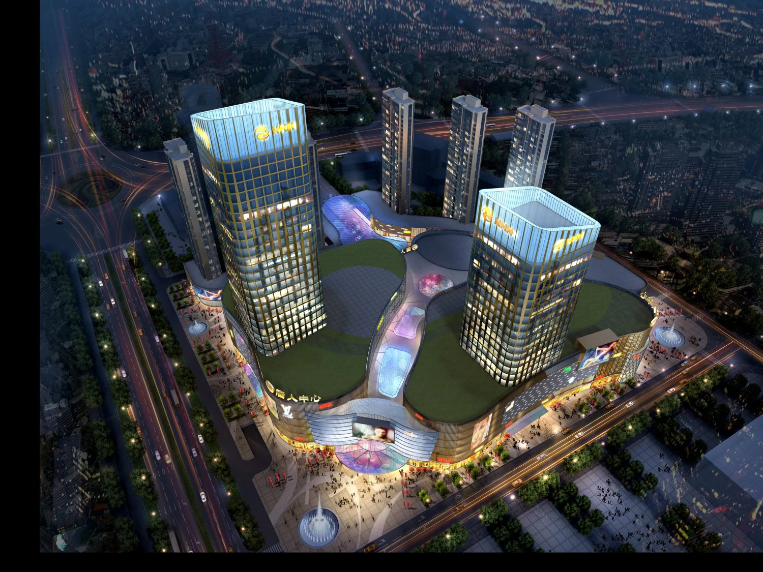 skyscraper business center 152 3D Model .c4d .max .obj .3ds .fbx .stl .blend 