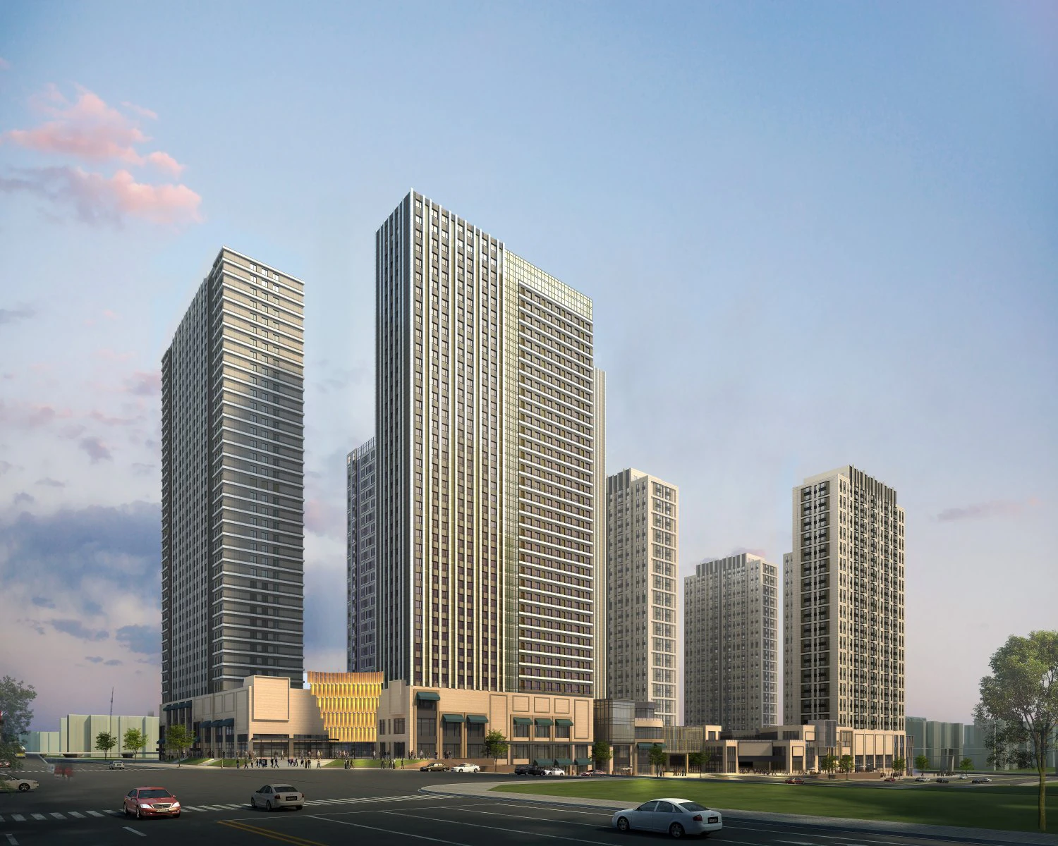 skyscraper business center 154 3D Model .c4d .max .obj .3ds .fbx .stl .blend