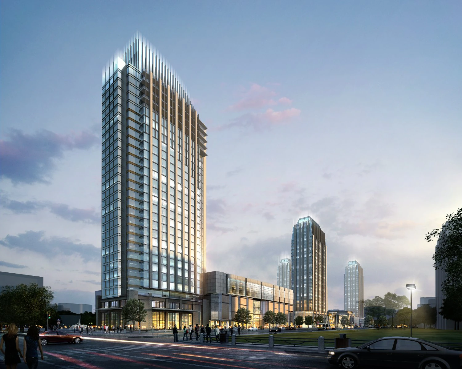 skyscraper business center 159 3D Model .c4d .max .obj .3ds .fbx .stl .blend