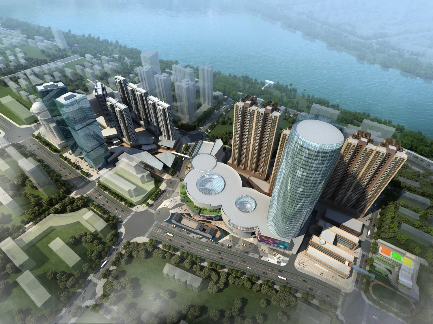 skyscraper business center 162 3D Model .c4d .max .obj .3ds .fbx .stl .blend 