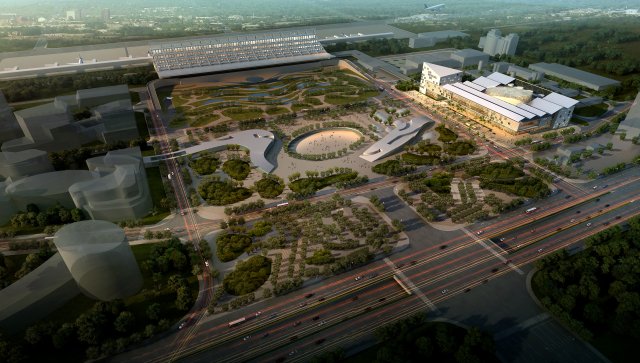 airport side building 3D Model .c4d .max .obj .3ds .fbx .stl .blend 