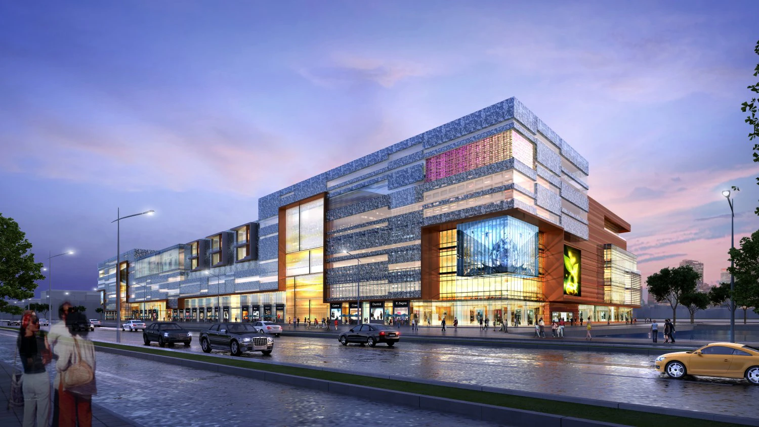 city shopping mall 101 3D Model .c4d .max .obj .3ds .fbx .stl .blend