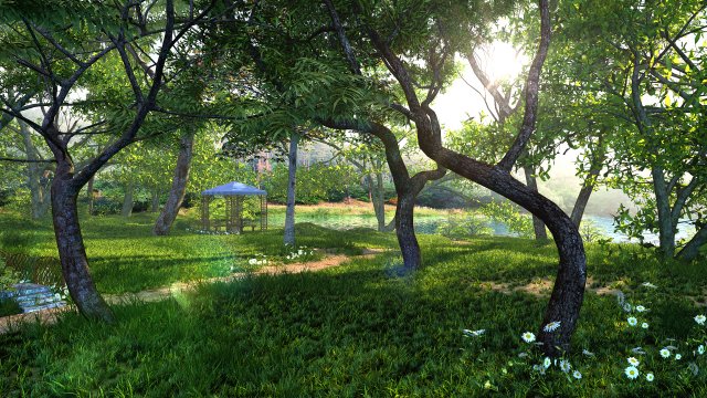 community scenery 005 3D 模型 .c4d .max .obj .3ds .fbx .stl .blend 