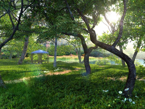 コミュニティ風景005 3Dモデル