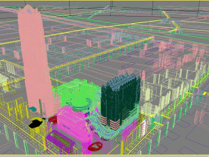 downtown shopping mall 003 3D Model
