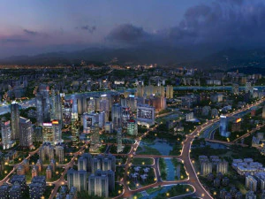downtown shopping mall 005 3D Model
