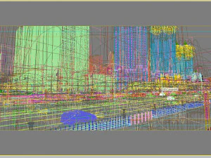 downtown shopping mall 006 3D Model