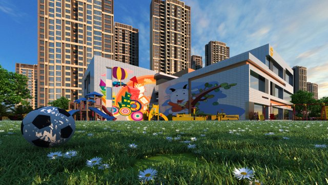 kindergarten 001 Modelo 3D .c4d .max .obj .3ds .fbx .stl .blend 