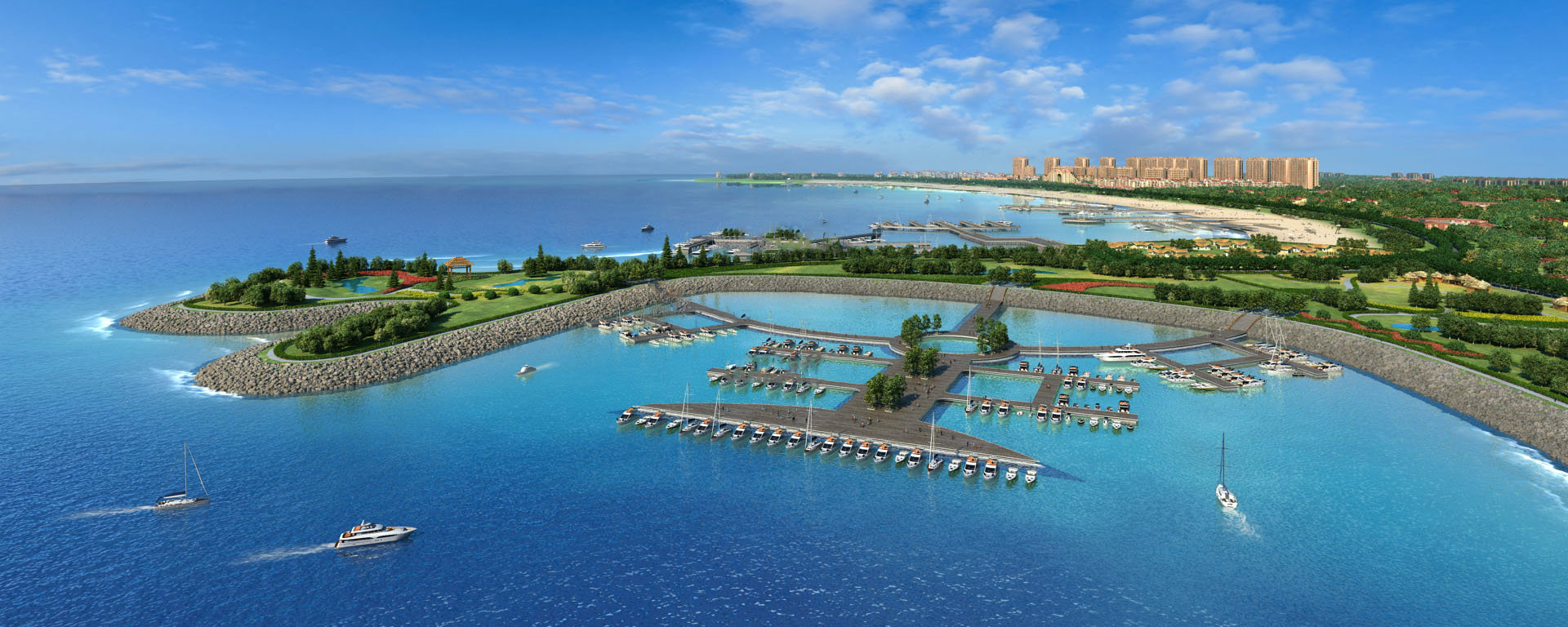 beach scenery and residential buildings 02 Model 3D .c4d .max .obj .3ds .fbx .stl .blend 