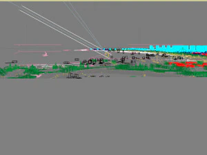 beach scenery and residential buildings 02 3D Model