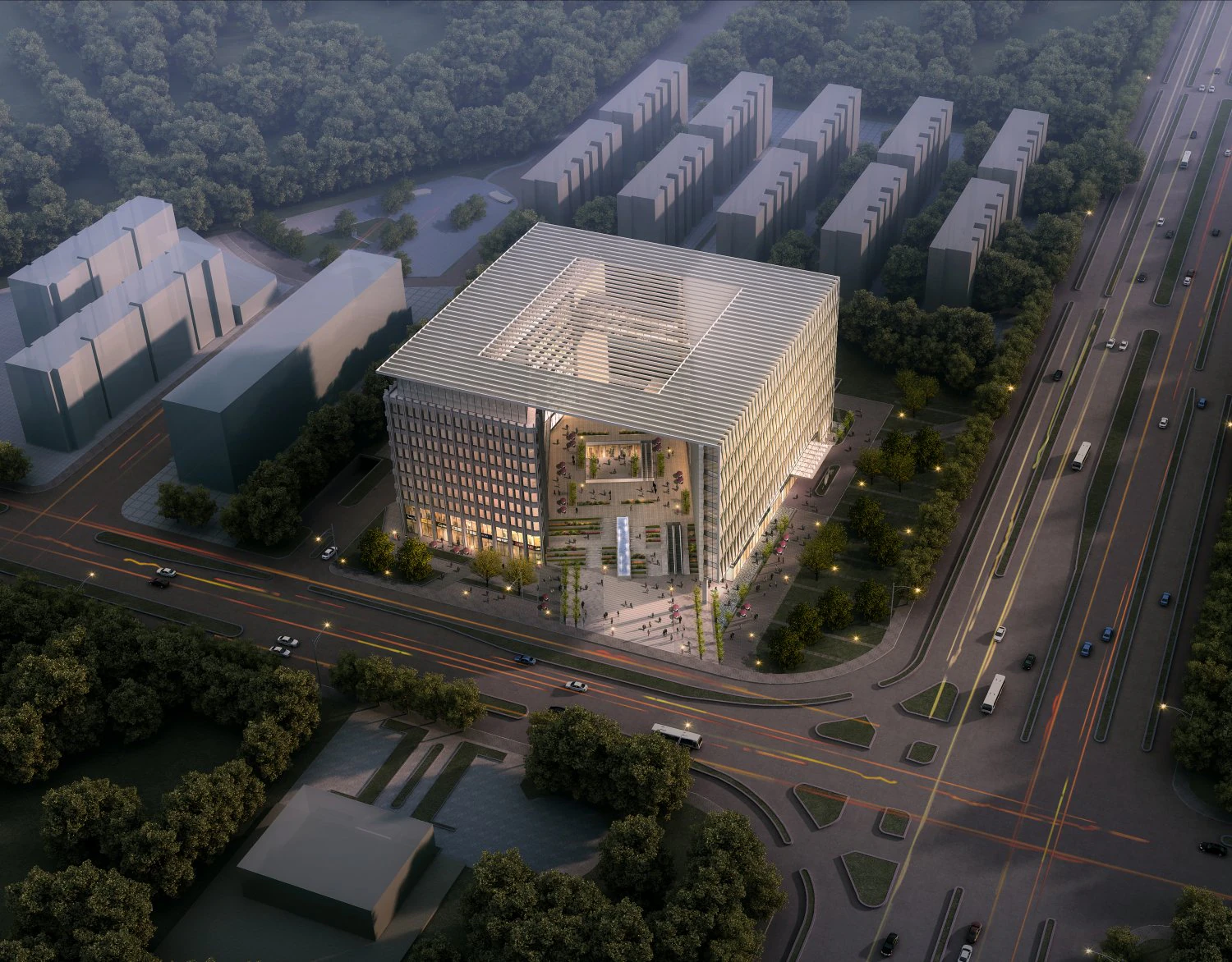 office buildings 031 3D Model .c4d .max .obj .3ds .fbx .stl .blend 