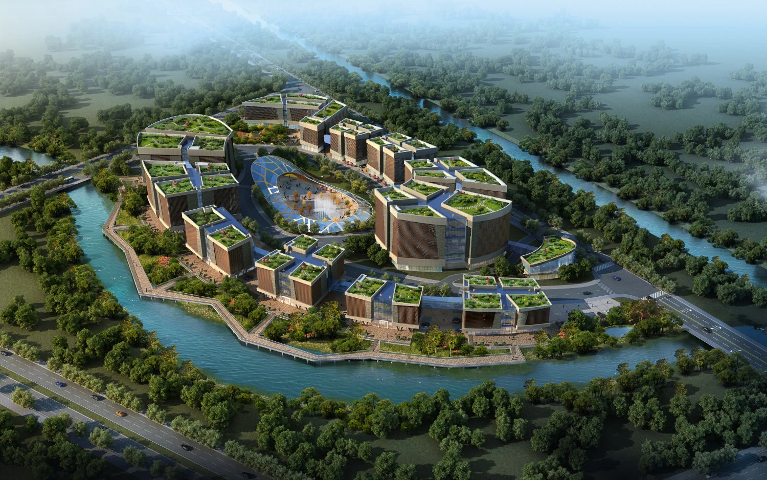 office buildings 035 3D Model .c4d .max .obj .3ds .fbx .stl .blend