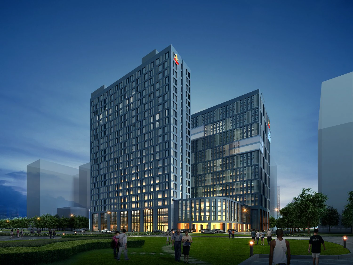 office buildings 036 3D Model .c4d .max .obj .3ds .fbx .stl .blend 