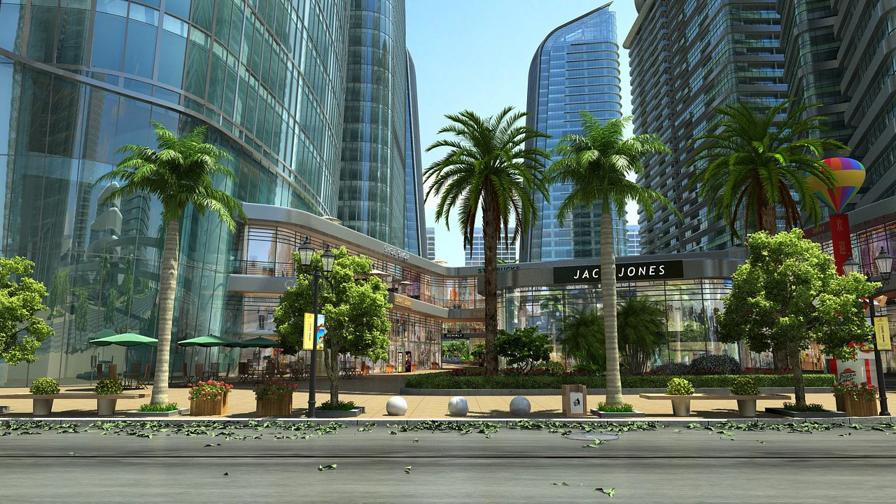 residential area 01 3D Model .c4d .max .obj .3ds .fbx .stl .blend