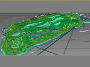 residential area on the island Modello 3D