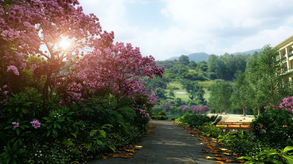 residential area road 02 3D Model .c4d .max .obj .3ds .fbx .stl .blend