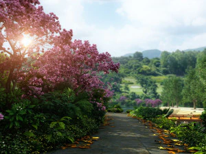 residential area road 02 3D Model