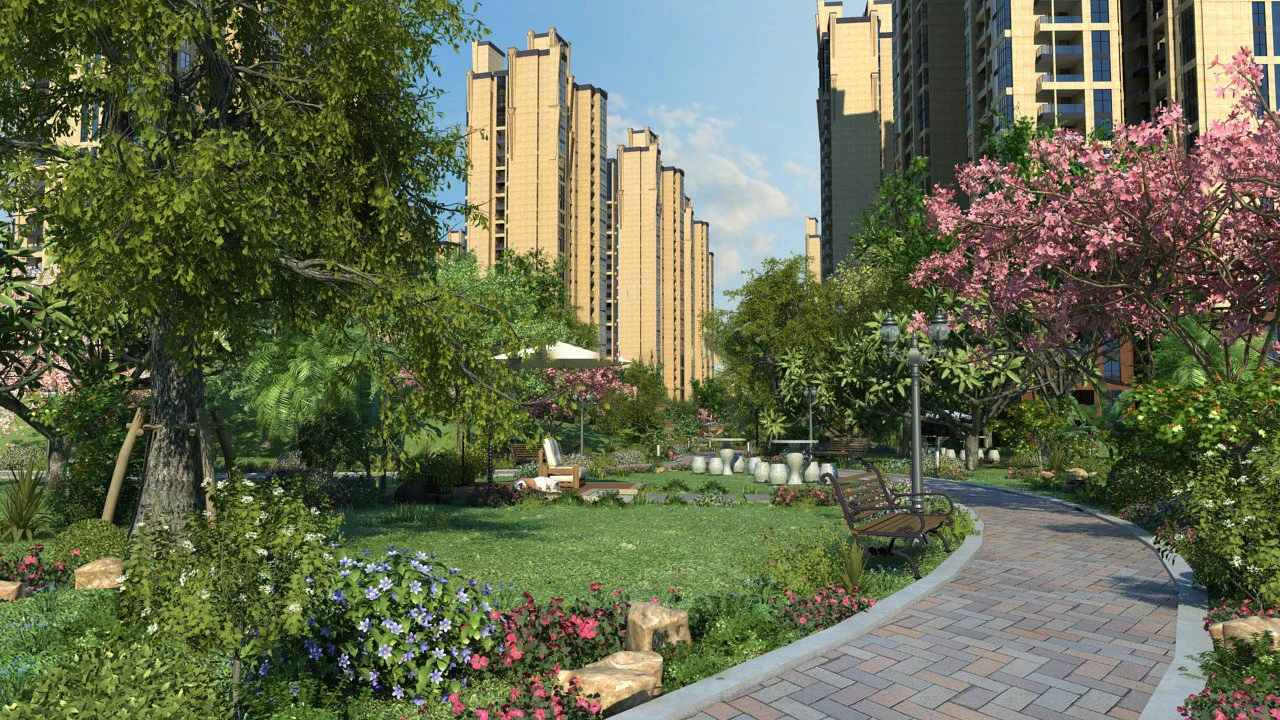residential area road 04 3D Model .c4d .max .obj .3ds .fbx .stl .blend