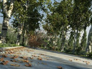 residential area road 09 3D Model