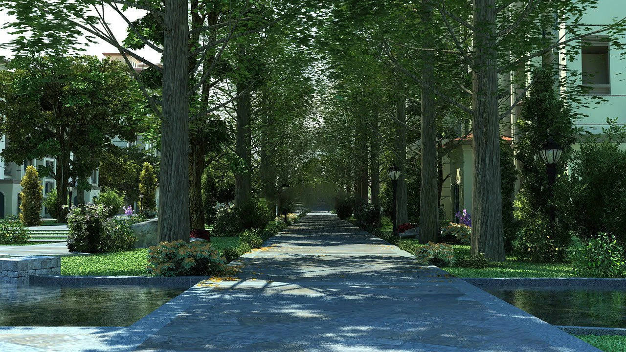 residential area road 10 3D Model .c4d .max .obj .3ds .fbx .stl .blend 