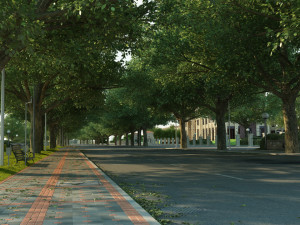 residential area road 13 3D Model