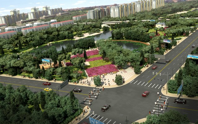 residential area road 22 Modello 3D .c4d .max .obj .3ds .fbx .stl .blend 
