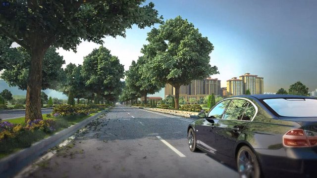 residential area road 23 3D Model .c4d .max .obj .3ds .fbx .stl .blend 