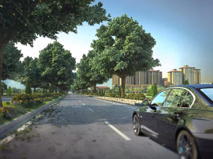 residential area road 23 3D Model