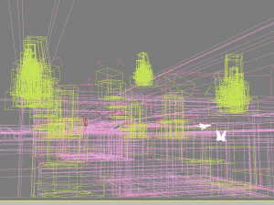 住宅街の庭風景01 3Dモデル