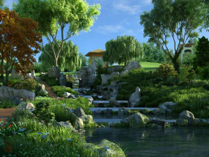 주거 커뮤니티 정원 풍경 05 3D 모델