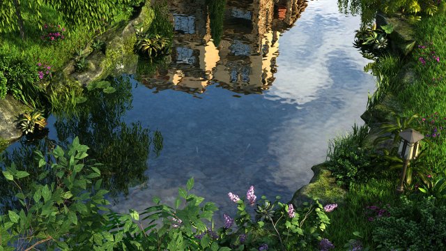 residential community garden scenery 06 3D Model .c4d .max .obj .3ds .fbx .stl .blend 
