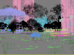 residential community garden scenery 07 3D मॉडल