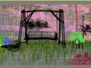 residential community garden scenery 08 3D Модель