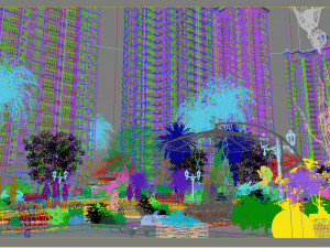residential community garden scenery 12 3D 모델
