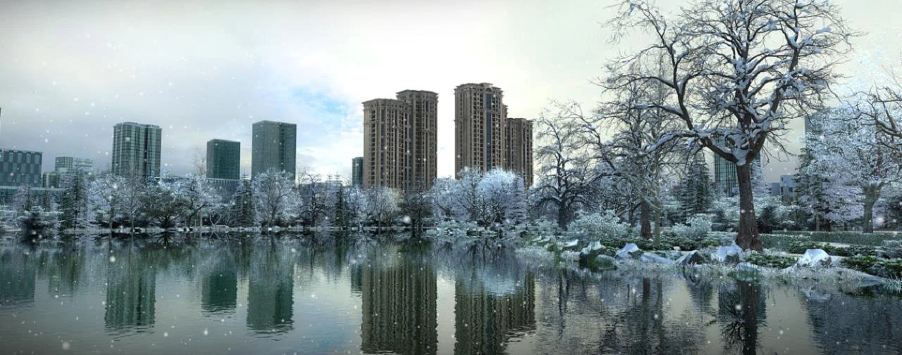 residential community landscape 04 3D Model .c4d .max .obj .3ds .fbx .stl .blend 
