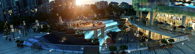 residential community landscape 07 3D Model .c4d .max .obj .3ds .fbx .stl .blend 