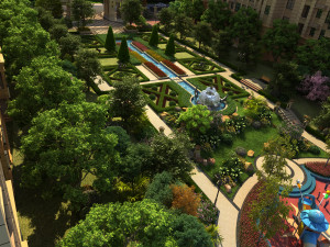 residential community landscape 104 3D Model