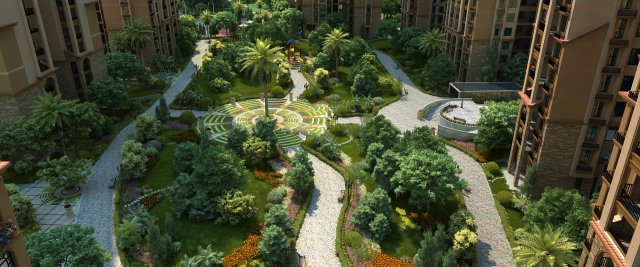 residential community landscape 11 3Dモデル .c4d .max .obj .3ds .fbx .stl .blend 