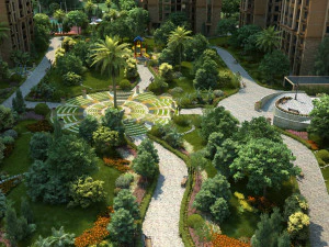 residential community landscape 11 3D Model