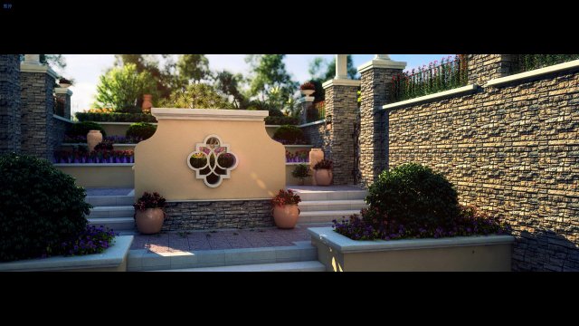residential community landscape 113 Modelo 3D .c4d .max .obj .3ds .fbx .stl .blend 