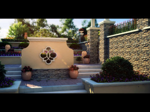 residential community landscape 113 3D 模型
