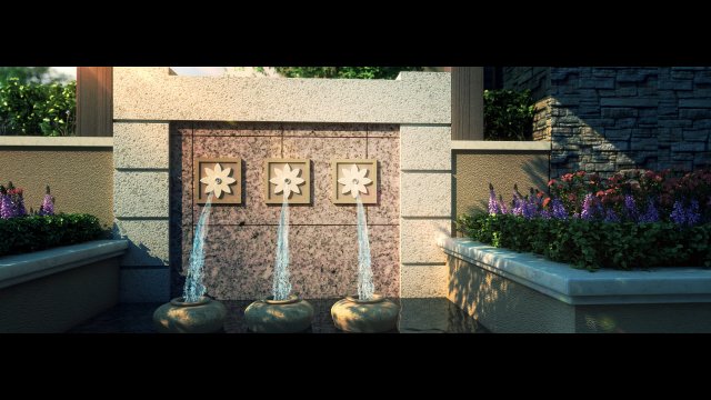 residential community landscape 114 3D 模型 .c4d .max .obj .3ds .fbx .stl .blend 