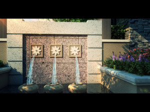 residential community landscape 114 3D Model