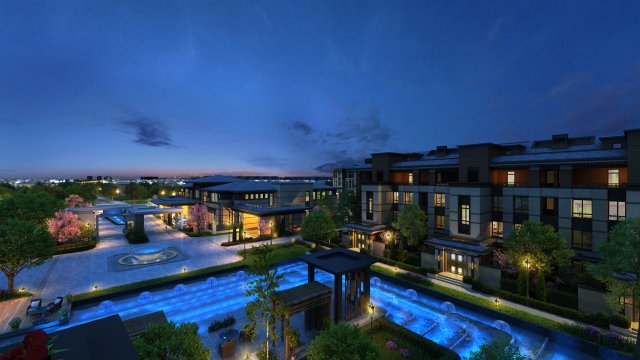 residential community landscape 115 3D Model .c4d .max .obj .3ds .fbx .stl .blend 